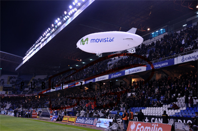 Zeppelin Movistar at Deportivo La Corua Football Stadium